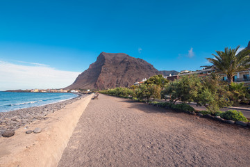 Valle Gran rey beach in La Gomera, Canary islands, Spain.