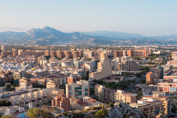 Fototapeta na wymiar Alicante cityscape aerial view. Spain.