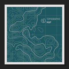 Topographic map lines, contour background concept with space for your copy. Geographic grid, vector abstract.