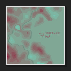Topographic map lines, colorful background concept with space for your copy. Geographic grid, vector abstract.