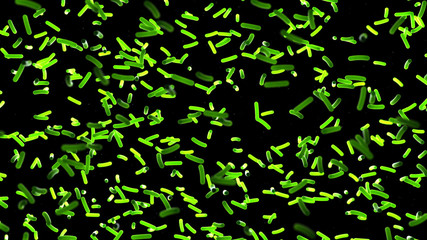 3d rendered medically accurate illustration of a lot of bacteria