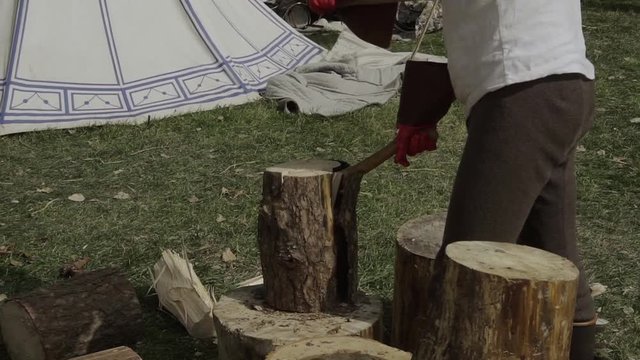 Preparing firewood