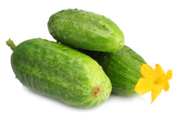Cucumbers isolated on white background