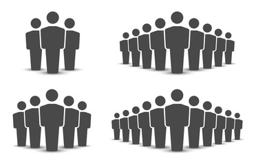 People icons set. Team icon. Group of people. Vector illustration