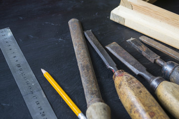 Chisels for the manufacture and repair of various wooden objects.
