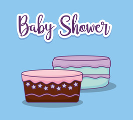 baby shower card with cakes