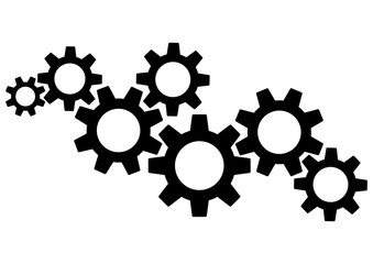 Abstract gears industrial technology vector background