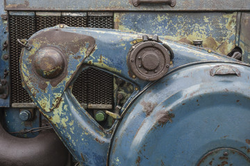 Detail eines Traktors.