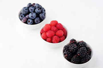 fresh berries on white background