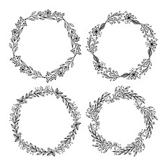 Hand drawn vector illustration - Laurels and wreaths. Design elements for invitations, greeting cards, quotes, blogs, posters and more. Perfect For Wedding Frames.