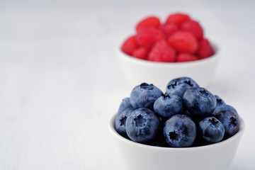 fresh berries on white background
