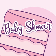 baby shower card with cake