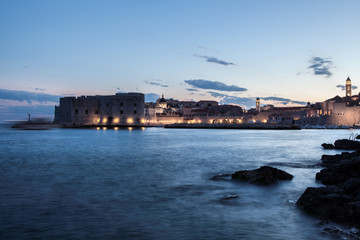 Fototapeta premium Dubrownik at night in Croatia, Europe