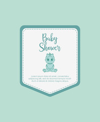 baby shower card with little girl