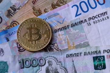 Rubel und Bitcoin