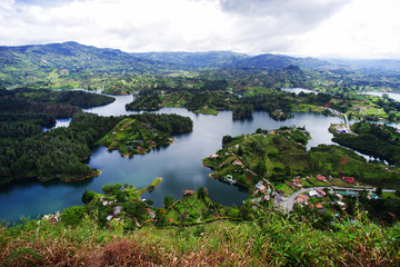 Fototapeta na wymiar Guatape Lake in Antioquia, Colombia, South America