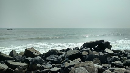 Rock Beach in Pondicherry