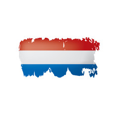 Netherlands flag, vector illustration on a white background