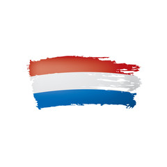 Netherlands flag, vector illustration on a white background