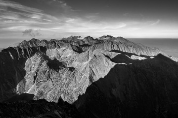 Sunset/sunrise series from the top of spectacular mountain called Krivan in High Tatras, Slovakia. 