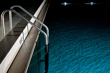 ladder in swimming pool