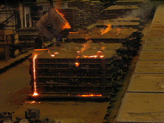 Foundry when casting metal into mold - 1 - image