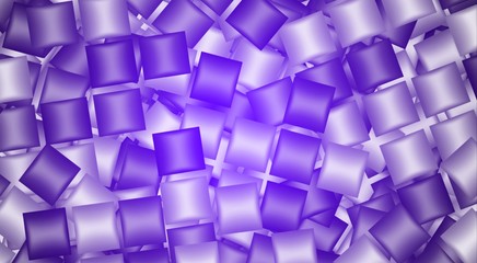 Abstract blue pattern of cubes 3d