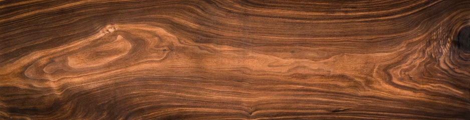 Foto op Plexiglas Walnoot houtstructuur. Super lange walnoot planken textuur achtergrond. Textuur element © Guiyuan