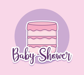 baby shower card with cake
