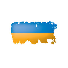Ukraine flag, vector illustration on a white background