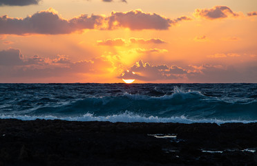 Obraz premium Beautiful sea sunset 