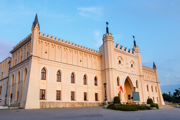 Fototapeta na wymiar Medieval royal castle in Lublin at sunset, Poland