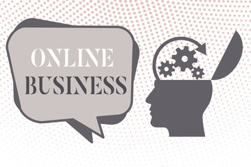 Writing note showing Online Business. Business photo showcasing Commercial transaction sharing information in the internet.