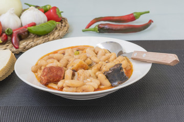 Alubias con chorizo
