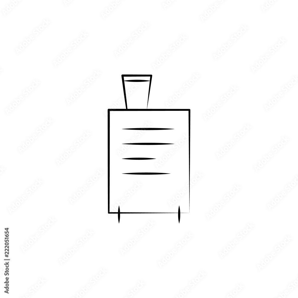 Poster suitcase icon. element of anti aging icon for mobile concept and web apps. doodle style suitcase ico