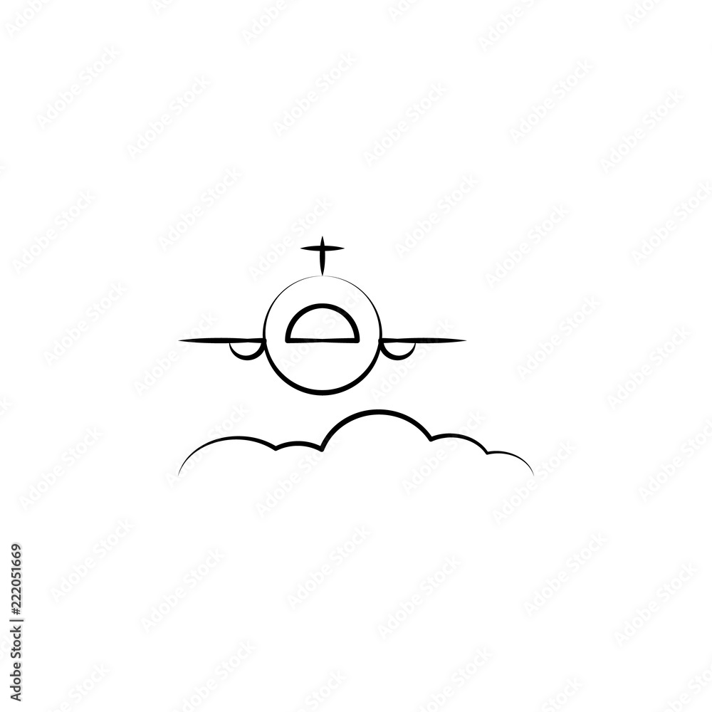 Poster flaying icon. element of anti aging icon for mobile concept and web apps. doodle style flaying icon 
