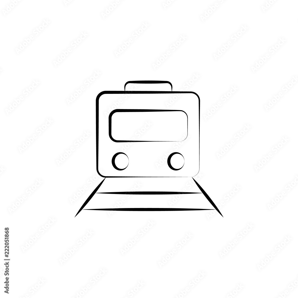 Poster train icon. element of anti aging icon for mobile concept and web apps. doodle style train icon can 