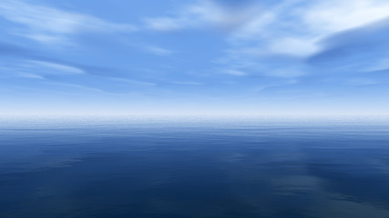 Beautiful sea and clouds sky