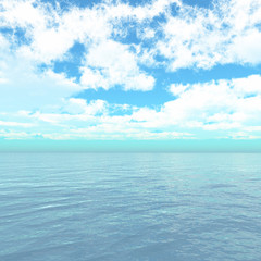 Obraz na płótnie Canvas Beautiful sea and clouds sky