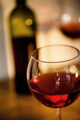 Glass of red wine