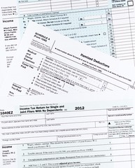 Fototapeta premium Assorted U.S. Federal Tax Forms