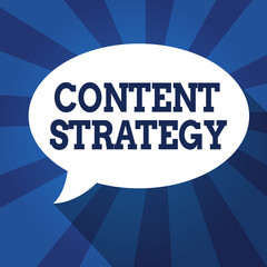 Writing note showing Content Strategy. Business photo showcasing create marketing plan using good photos and words.