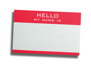 Personal greeting name tag badge