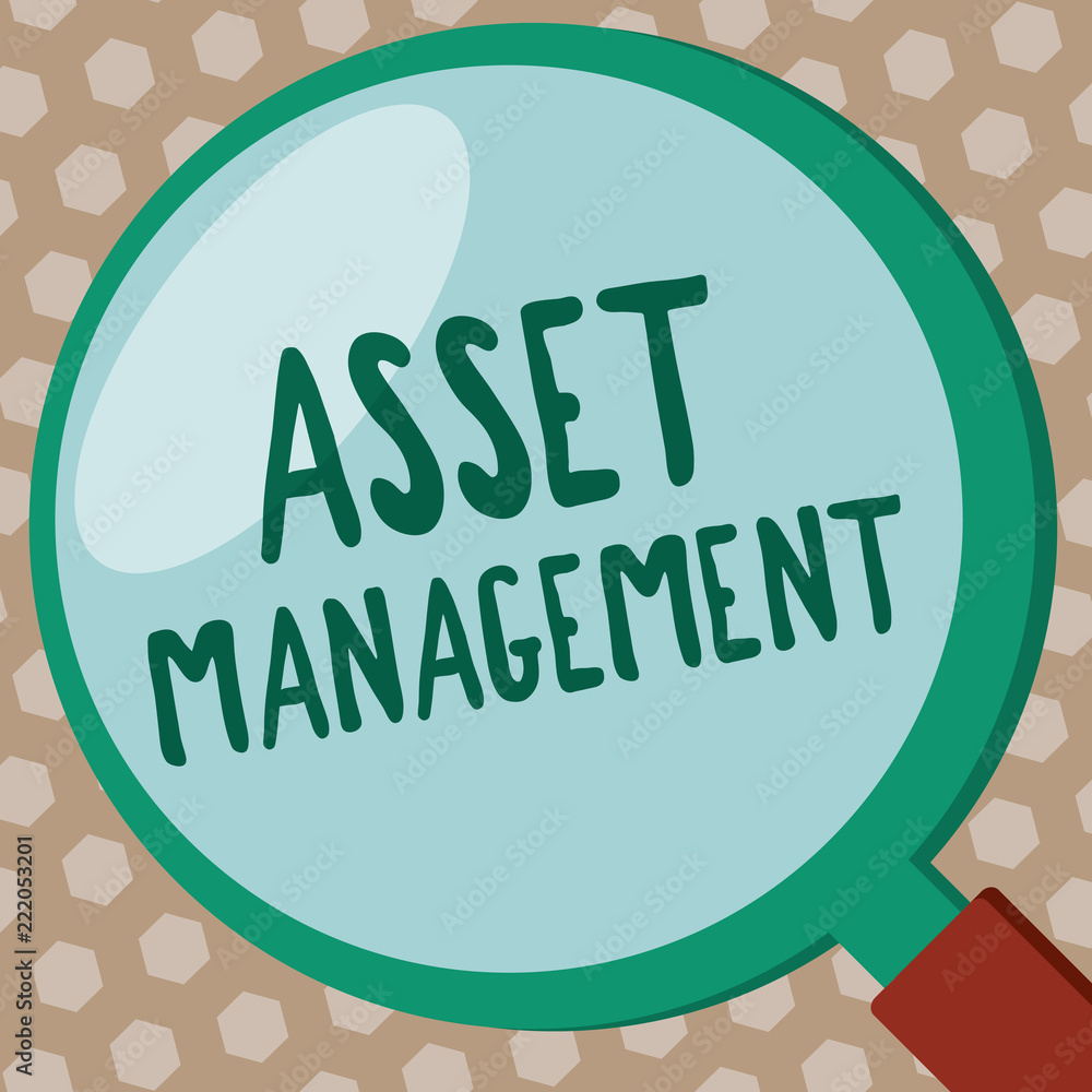 Poster word writing text asset management. business concept for systematic process of operating and disposi