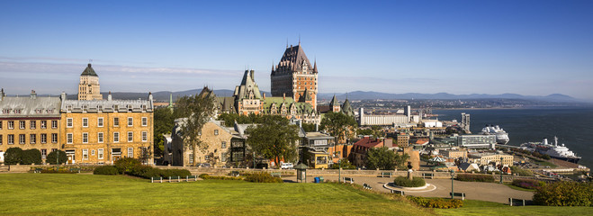 Fototapeta premium Stare historyczne miasto Quebec Kanada panoramiczne