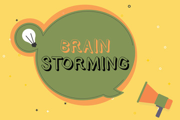 Conceptual hand writing showing Brain Storming. Business photo text Stimulating creative thinking Developing new ideas Discussion.