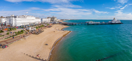 Aerial view of Eastbourne in summer, UK