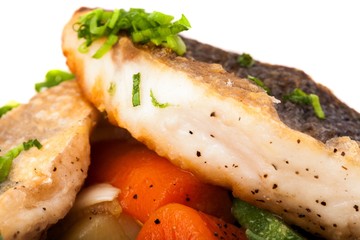 Food - Grilled Salmon on Mixed Greens