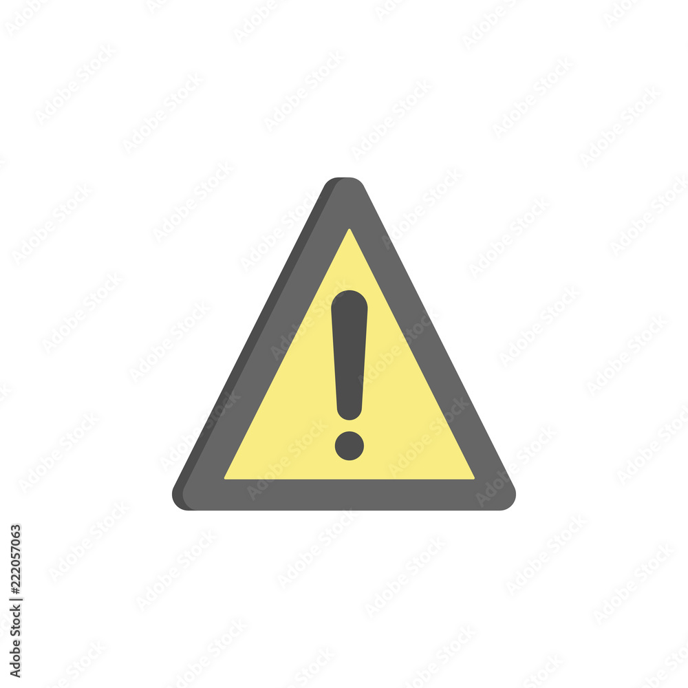 Poster colored warning production icon. element of production for mobile concept and web apps illustration.