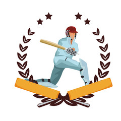 Cricket player with bat